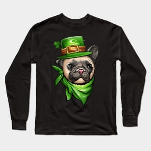 french bulldog st patrick's day Long Sleeve T-Shirt